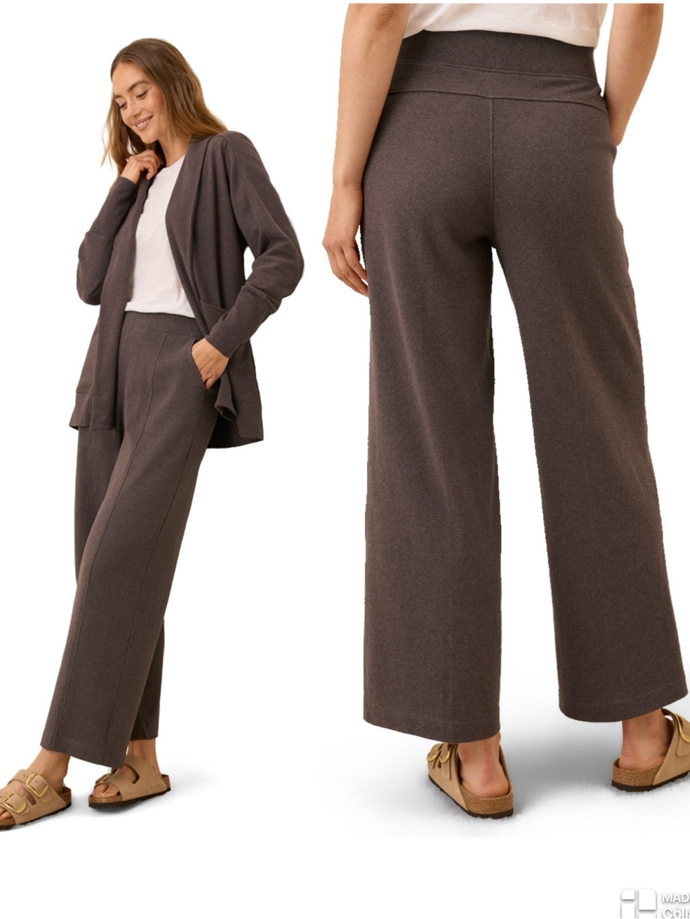 Pact Cotton Airplane Pintuck Wide Leg Pant